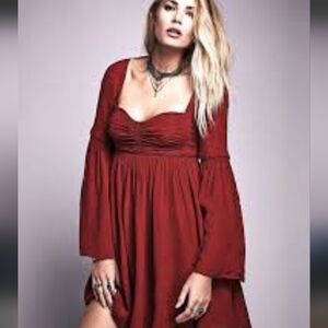 Free People Silk Duchess Babydoll Dress 10